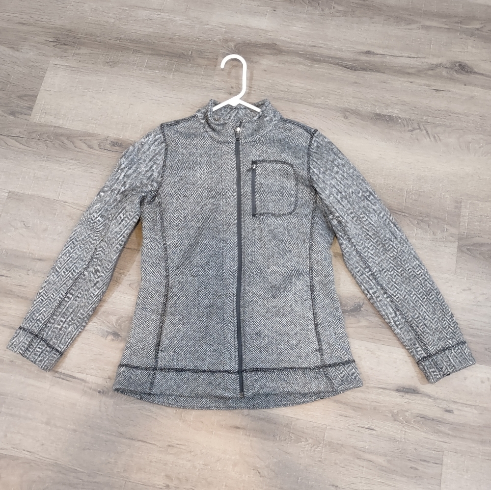 MARC NEW YORK ANDREW MARC FLEECE-LINED JACKET BLACK HERRINGBONE - Small